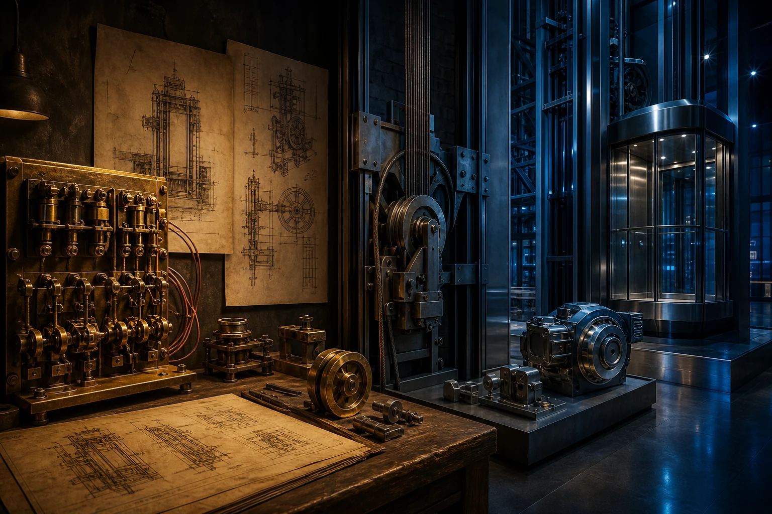 Evolución de la ingeniería de ascensores desde controles históricos hasta sistemas modernos